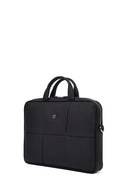 Men's Black Leather Laptop Bag | Derimod
