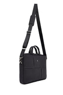 Men's Black Leather Laptop Bag | Derimod