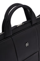 Men's Black Leather Laptop Bag | Derimod
