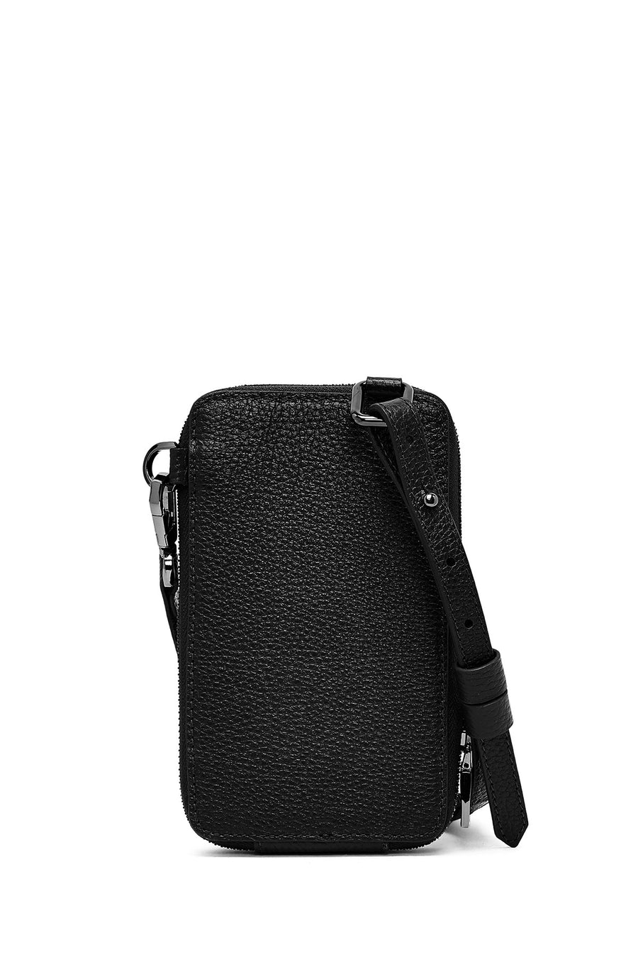 Men's Black Leather Crossbody Bag