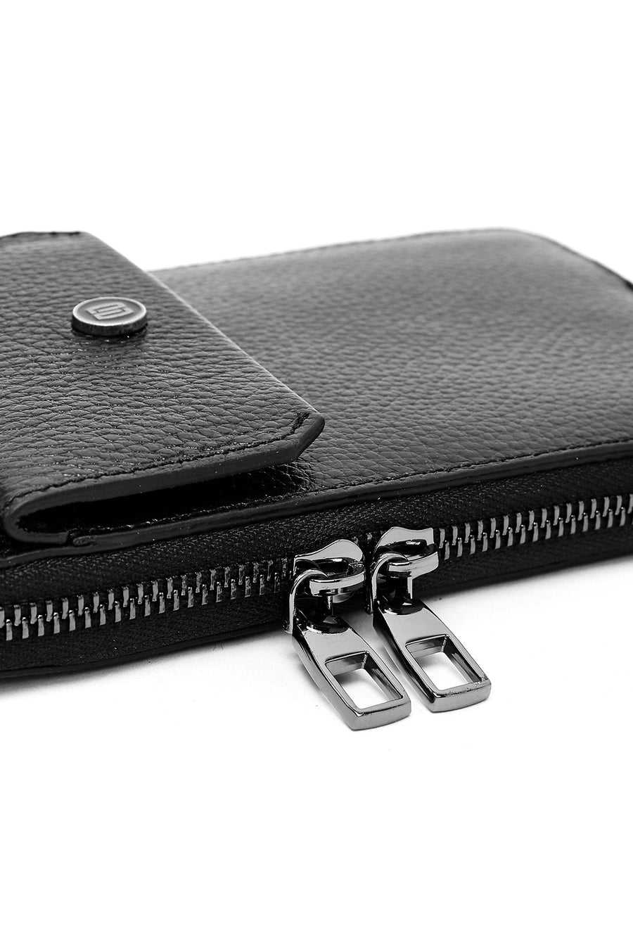 Men's Black Leather Crossbody Bag