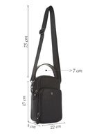 Men's Black Long Strap Leather Handbag | Derimod