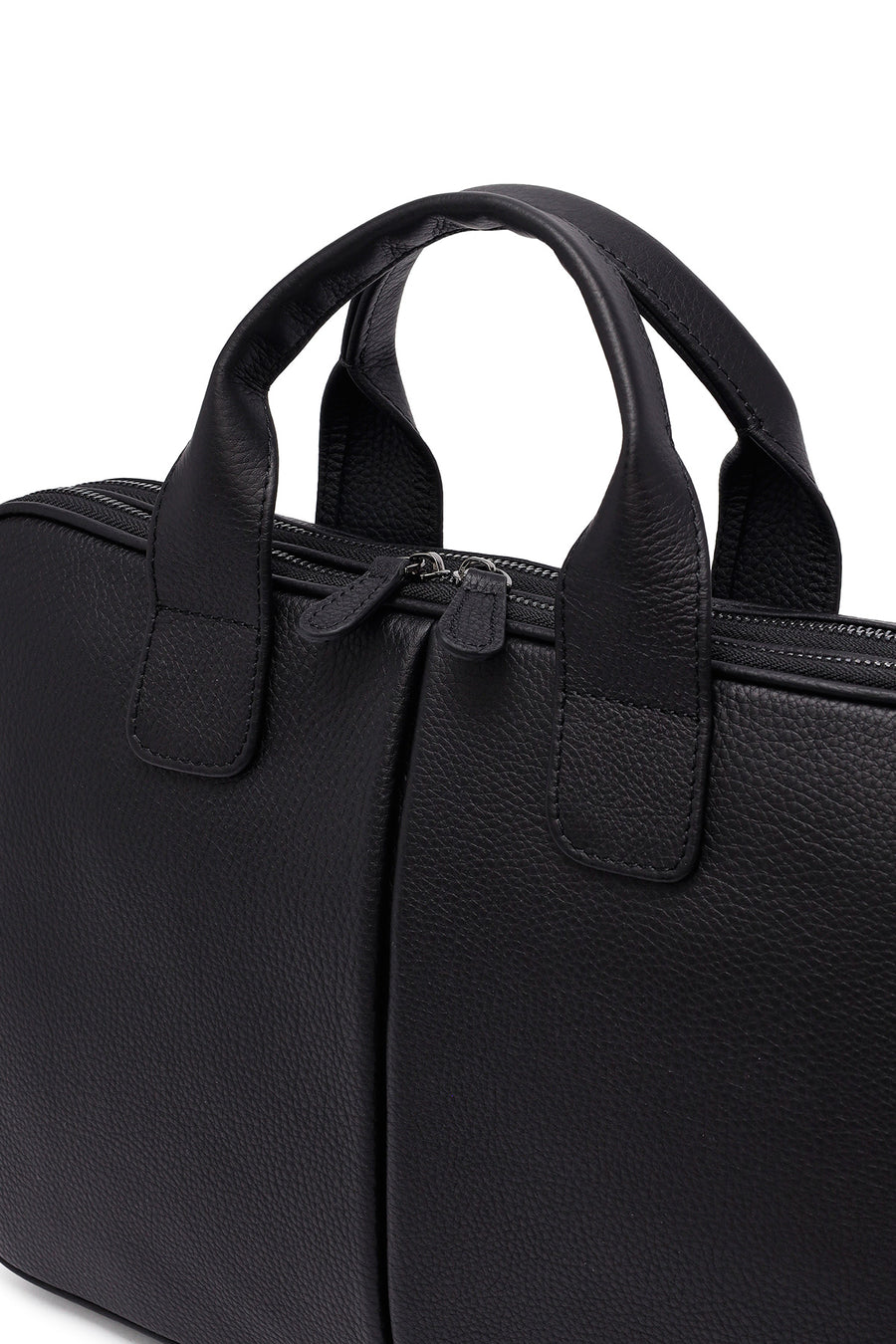 
Men's Black Long Strap Leather Laptop Bag
