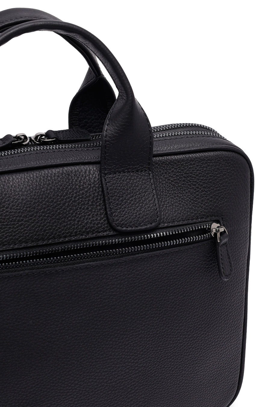 
Men's Black Long Strap Leather Laptop Bag
