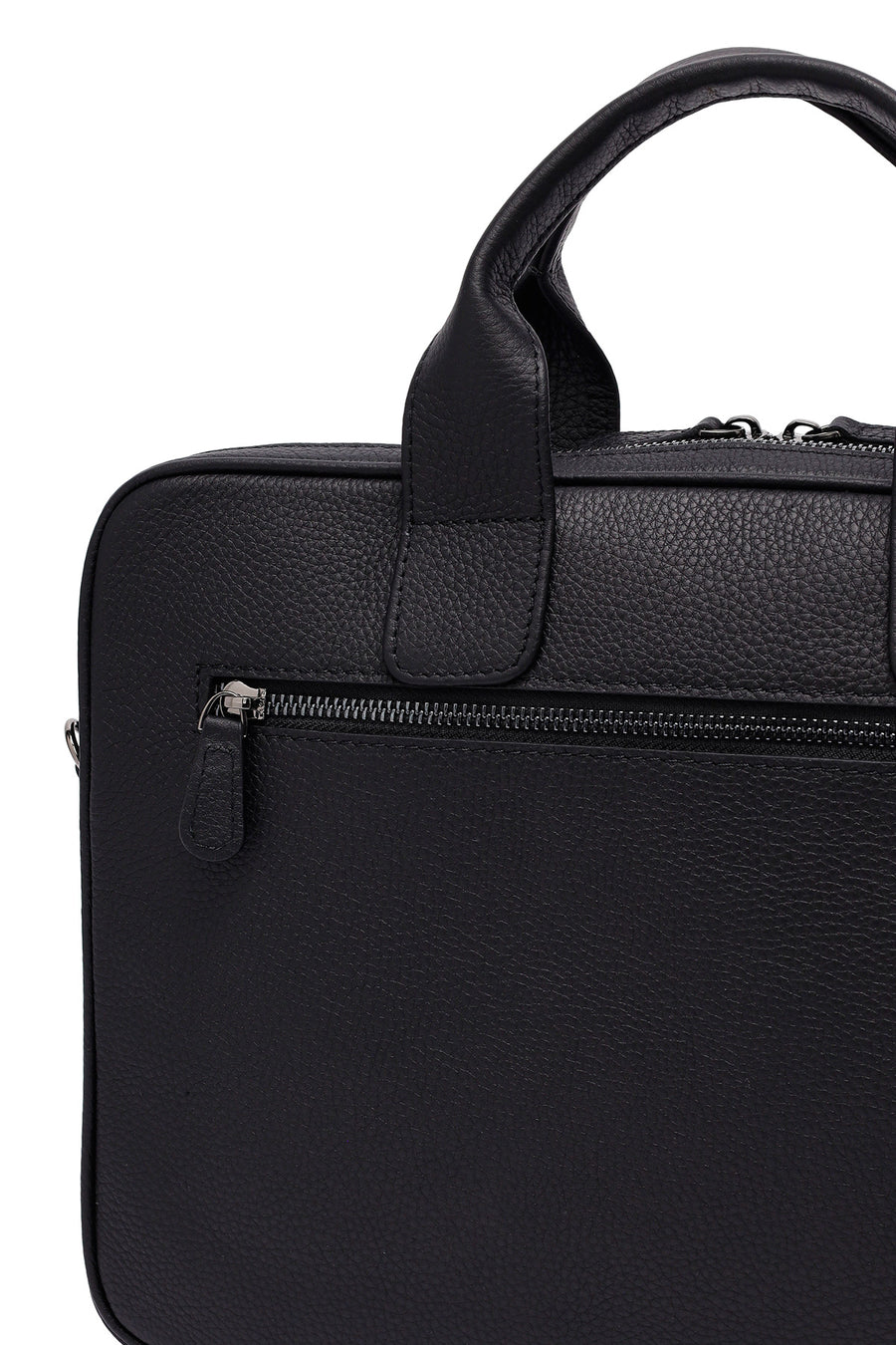 
Men's Black Long Strap Leather Laptop Bag

