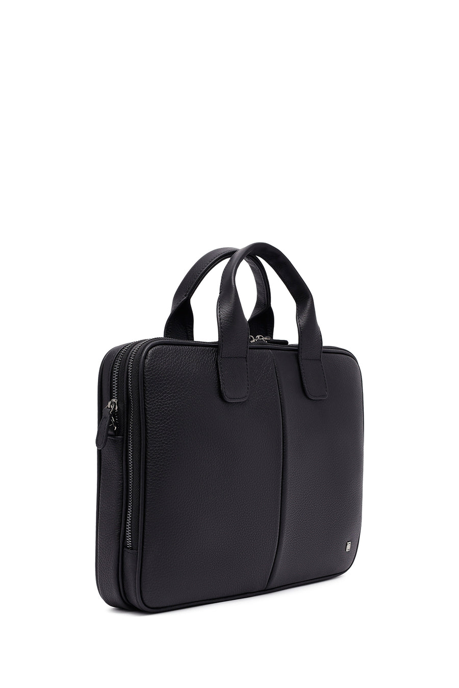 
Men's Black Long Strap Leather Laptop Bag
