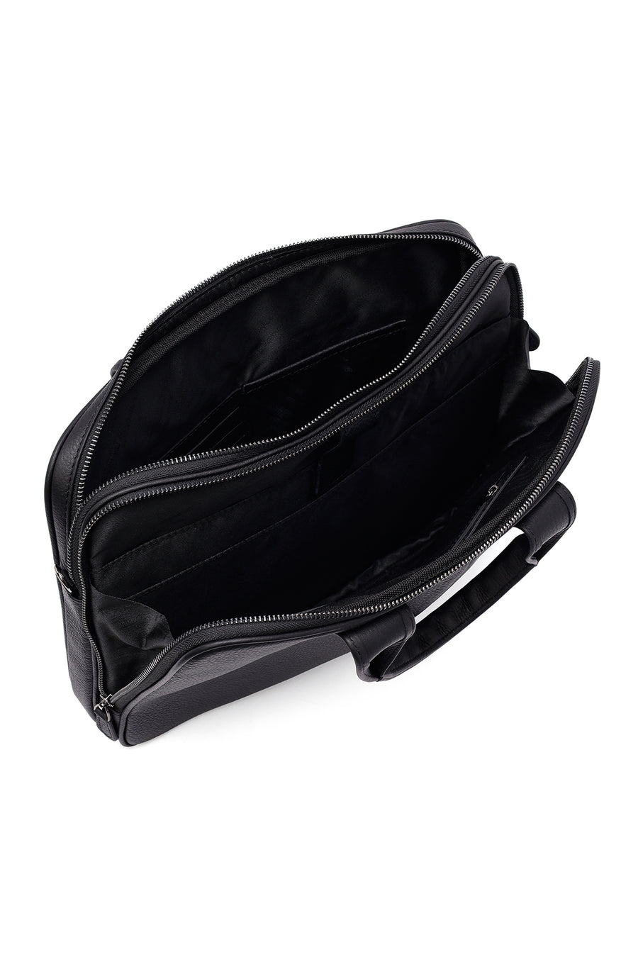 
Men's Black Long Strap Leather Laptop Bag
