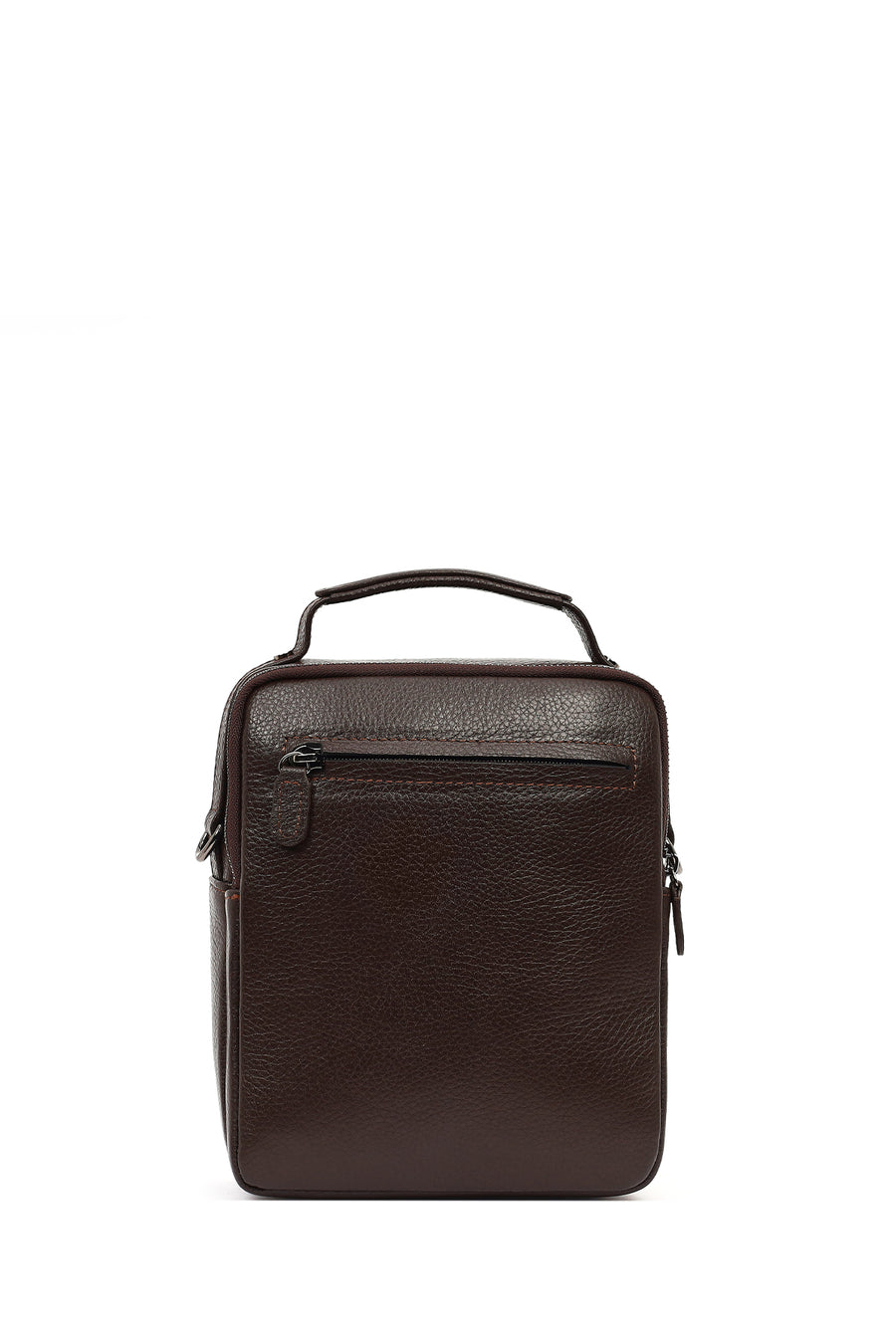 Men's Brown Long Strap Leather Handbag