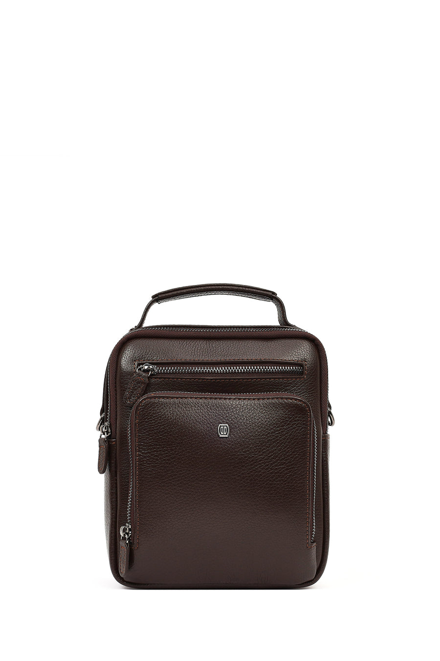 Men's Brown Long Strap Leather Handbag
