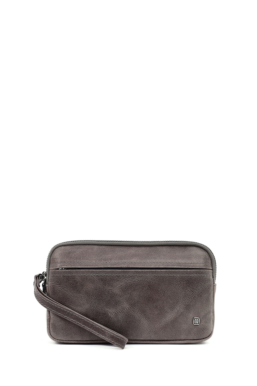 Men's Grey Leather Mini Handbag 25SBD3534CR | Derimod