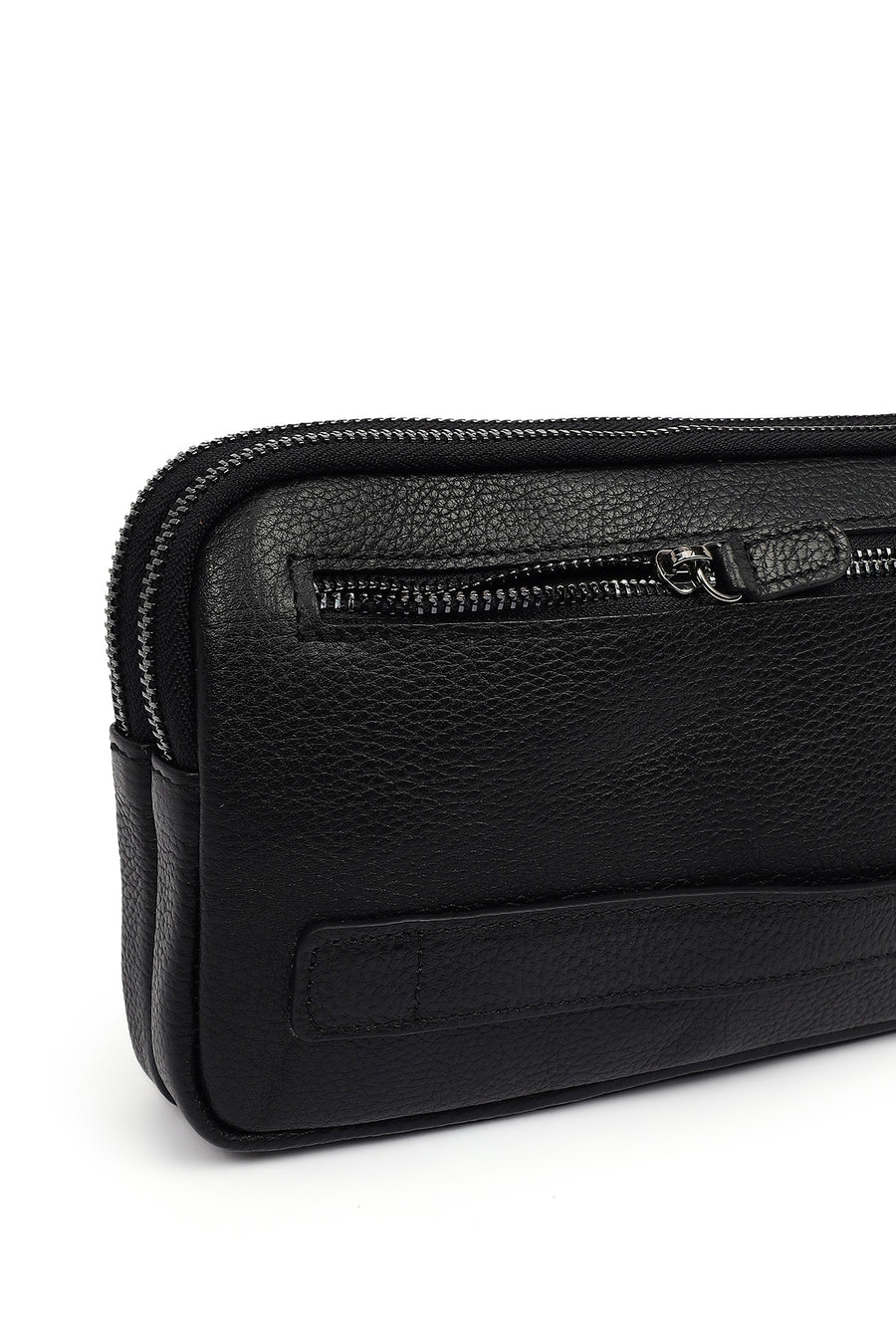 Men's Black Leather Handbag