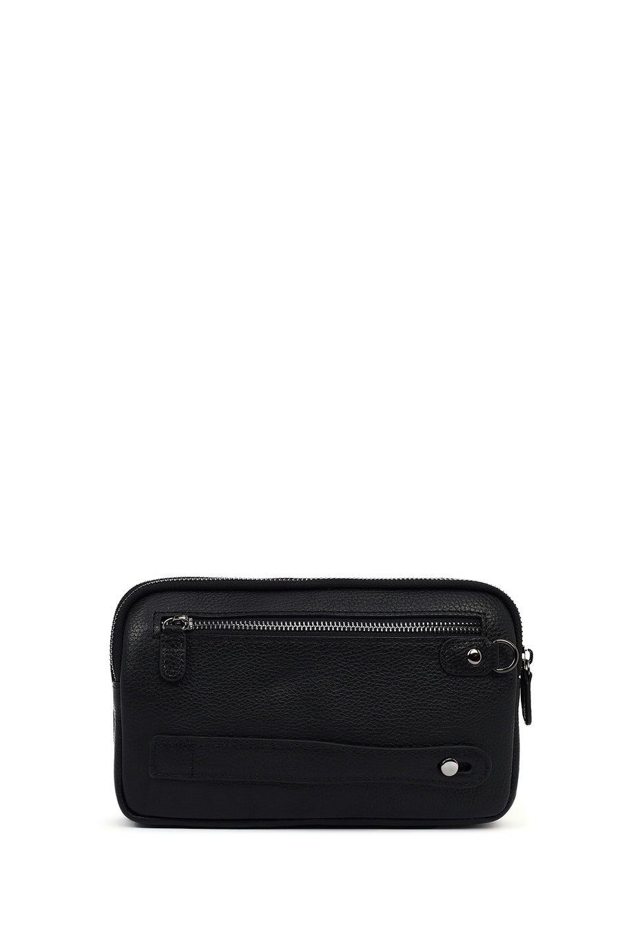 Men's Black Leather Handbag