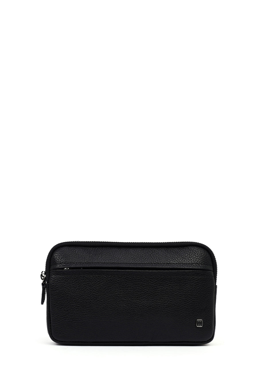 Men's Black Leather Handbag