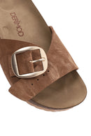 Kadın Taba Tokalı Süet Deri Terlik | Derimod