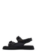 Kadın Siyah Bantlı Deri Sandalet | Derimod