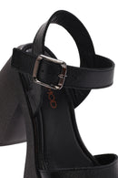 Kadın Siyah Bilekten Tokalı Platform Kalın Yüksek Kalın Topuklu Deri Sandalet | Derimod