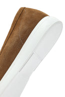 Women's Brown Suede Leather Loafer | Derimod