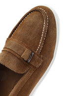 Women's Brown Suede Leather Loafer | Derimod