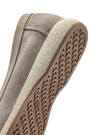 Women's Beige Suede Leather Loafer | Derimod