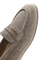 Women's Beige Suede Leather Loafer | Derimod