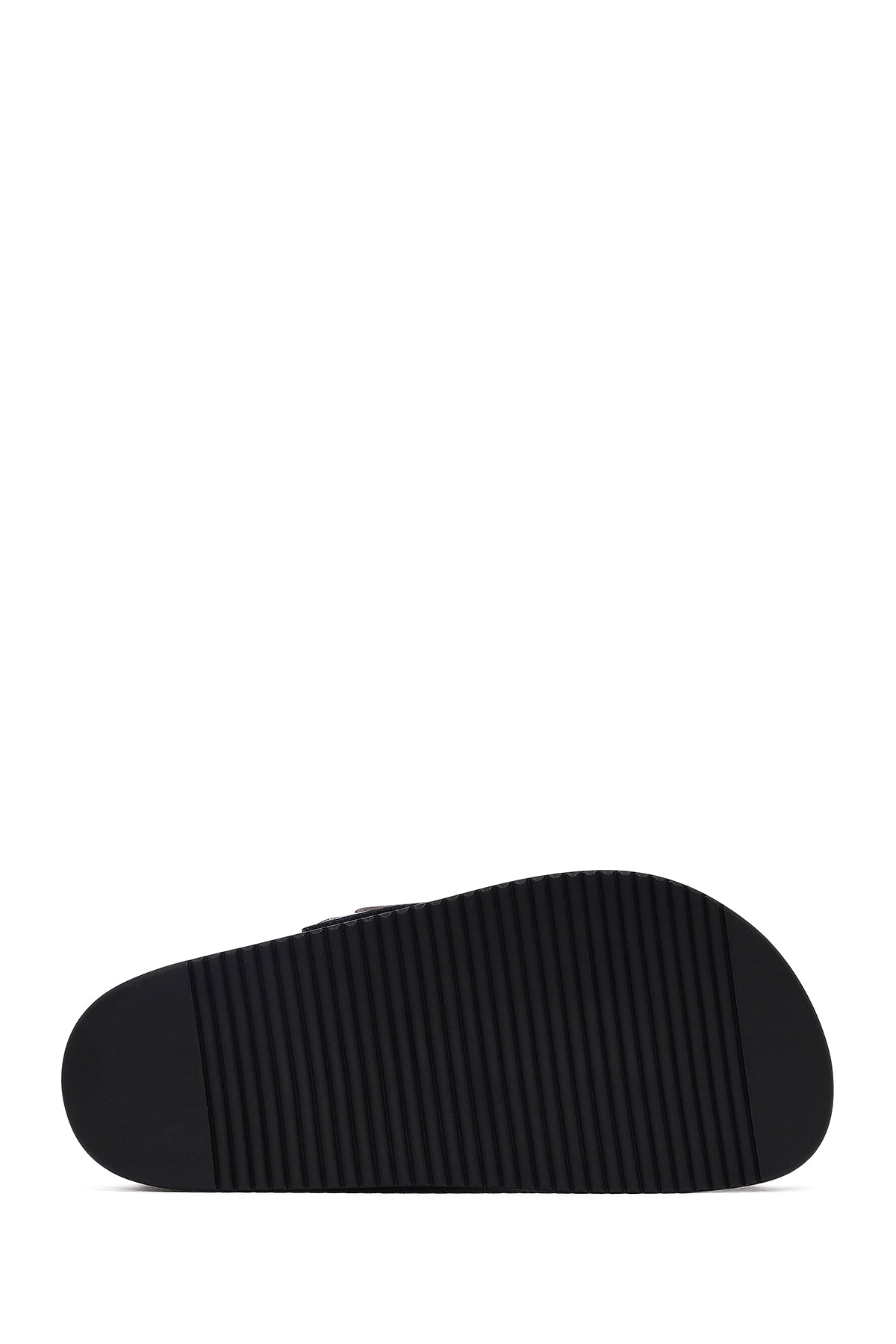 Kadın Siyah Tokalı Kalın Tabanlı Deri Terlik