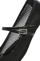 Women's Black Banded Leather Ballerinas | Derimod