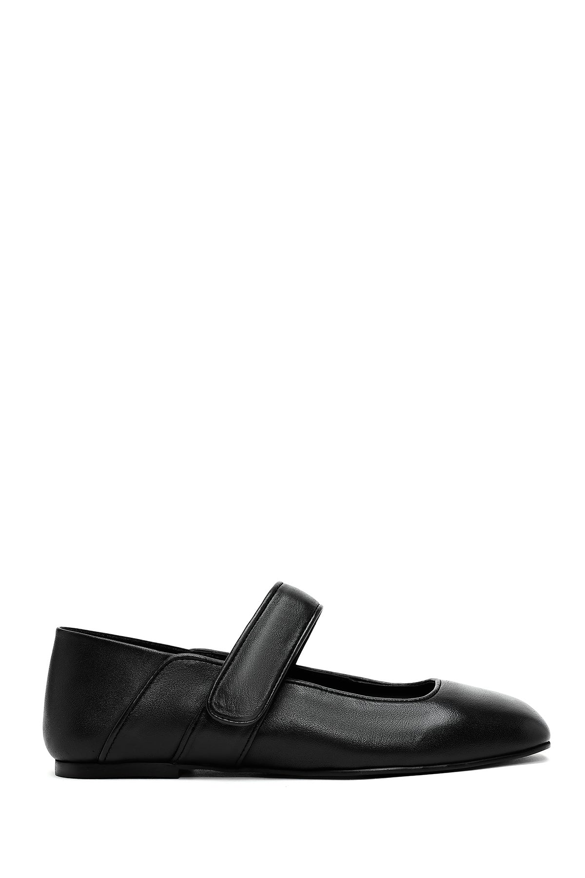 Women's Black Classic Leather Ballerinas 25SFD140618 | Derimod