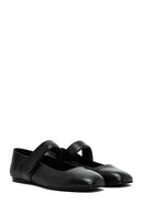 Women's Black Classic Leather Ballerinas | Derimod