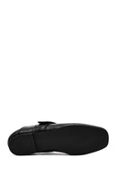 Women's Black Classic Leather Ballerinas | Derimod