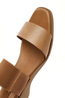 Kadın Taba Dolgu Topuklu Deri Sandalet | Derimod