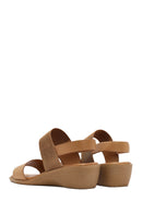 Kadın Taba Dolgu Topuklu Deri Sandalet | Derimod