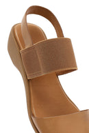 Kadın Taba Dolgu Topuklu Deri Sandalet | Derimod