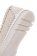 Women's Cream Buckled Leather Comfort Loafer | Derimod