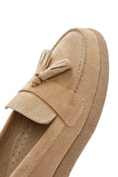 Kadın Bej Süet Deri Comfort Loafer | Derimod