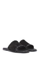 Kadın Siyah Süet Deri Terlik | Derimod