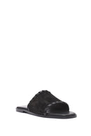 Kadın Siyah Süet Deri Terlik | Derimod