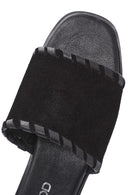 Kadın Siyah Süet Deri Terlik | Derimod