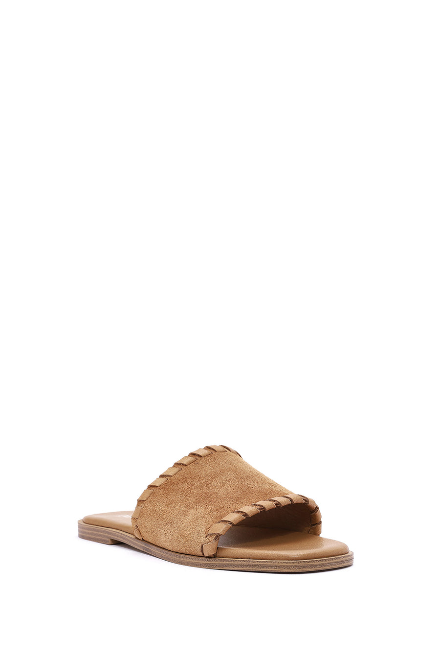 Women's Tan Suede Leather Slippers