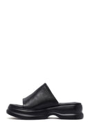 
Women's Black Thick Sole Leather Slippers
 | Derimod