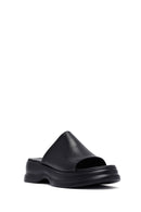 
Women's Black Thick Sole Leather Slippers
 | Derimod