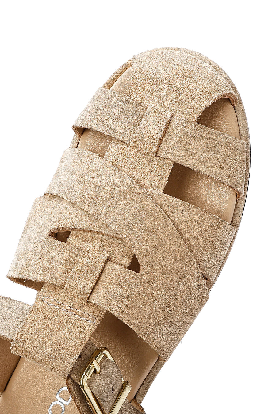 Women's Mink Buckled Suede Leather Sandals