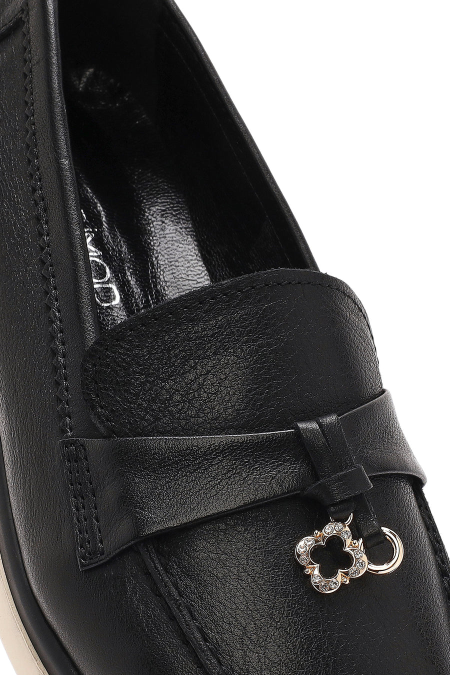 Kadın Siyah Deri Comfort Loafer