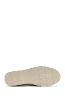 Women's Beige Leather Comfort Loafer | Derimod