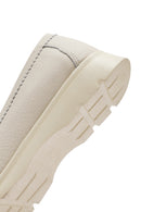 Women's Beige Leather Comfort Loafer | Derimod