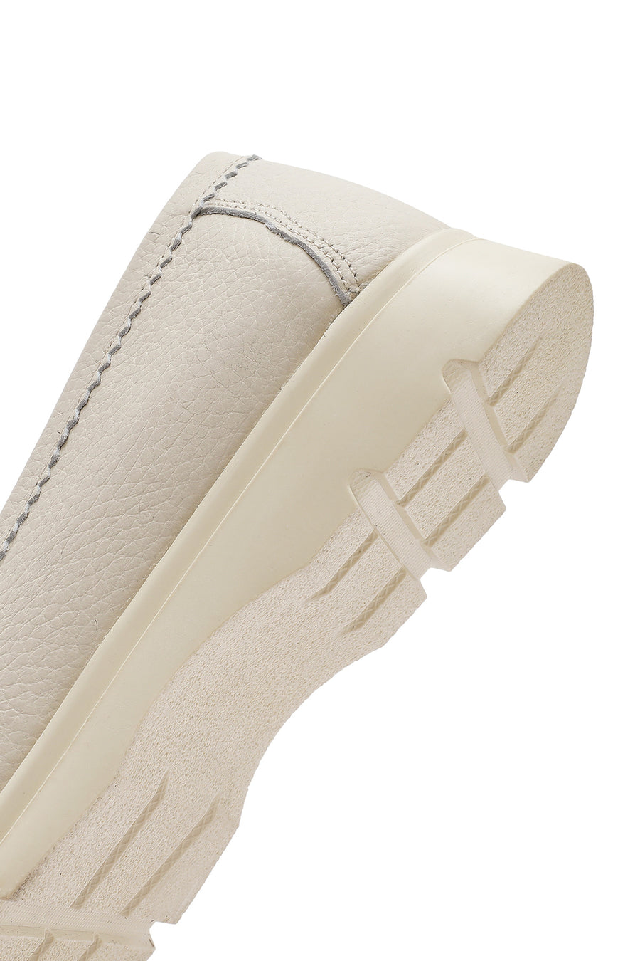 Kadın Bej Deri Comfort Loafer