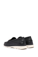 Women's Black Buckle Detail Comfort Loafer | Derimod