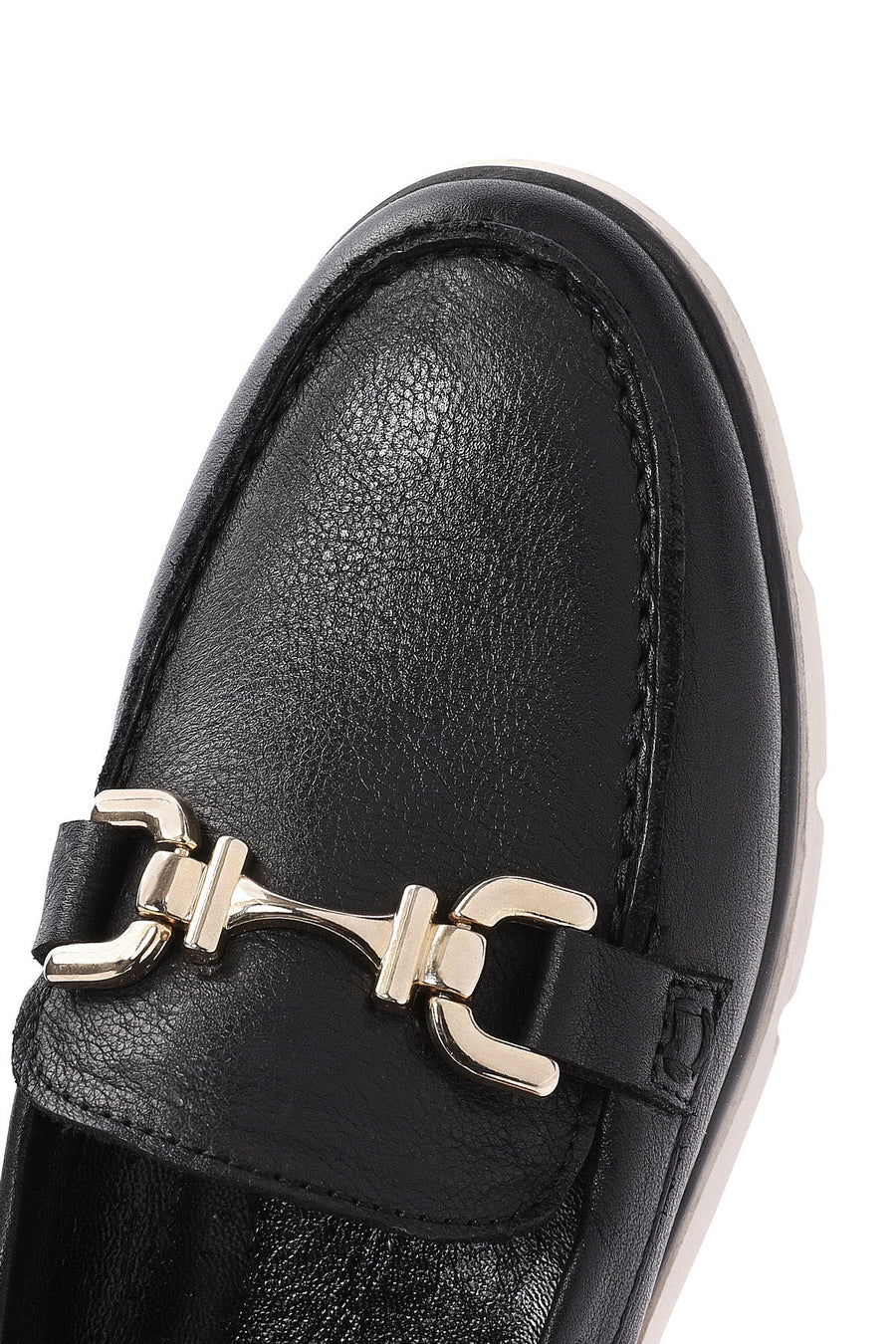 Kadın Siyah Toka Detaylı Comfort Loafer