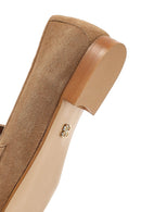 Kadın Taba Tokalı Süet Deri Loafer | Derimod