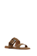 Kadın Bej Tokalı Süet Deri Terlik | Derimod