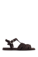 
Women's Brown Ankle Strap Suede Leather Sandal
 | Derimod